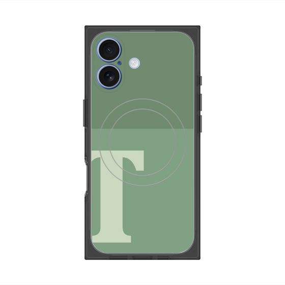 Premium Square Case with MagSafe［ Original - initial two tone - T green ］