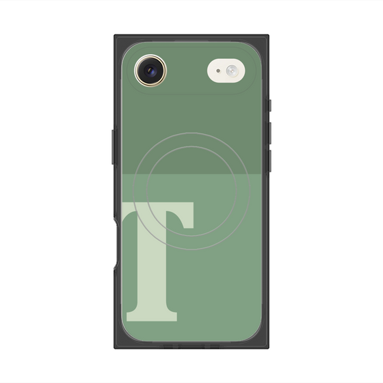 Premium Square Case with MagSafe［ Original - initial two tone - T green ］