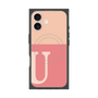 Premium Square Case with MagSafe［ Original - initial two tone - U pink ］