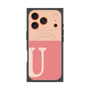 Premium Square Case with MagSafe［ Original - initial two tone - U pink ］