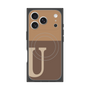 Premium Square Case with MagSafe［ Original - initial two tone - U brown ］