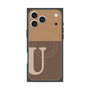 Premium Square Case with MagSafe［ Original - initial two tone - U brown ］