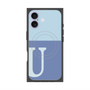 Premium Square Case with MagSafe［ Original - initial two tone - U blue ］