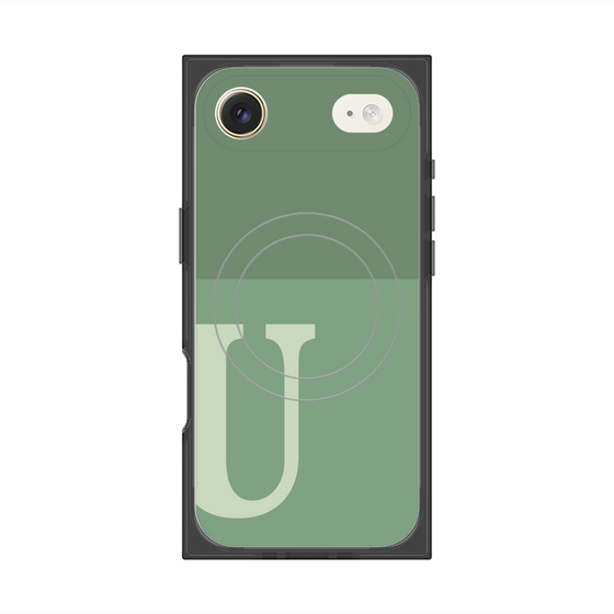 Premium Square Case with MagSafe［ Original - initial two tone - U green ］