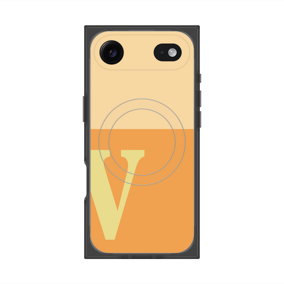 Premium Square Case with MagSafe［ Original - initial two tone - V orange ］