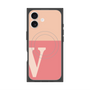 Premium Square Case with MagSafe［ Original - initial two tone - V pink ］