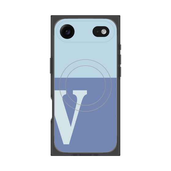 Premium Square Case with MagSafe［ Original - initial two tone - V blue ］