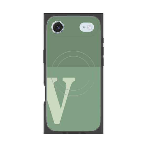 Premium Square Case with MagSafe［ Original - initial two tone - V green ］