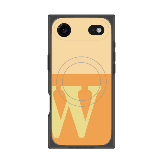 Premium Square Case with MagSafe［ Original - initial two tone - W orange ］