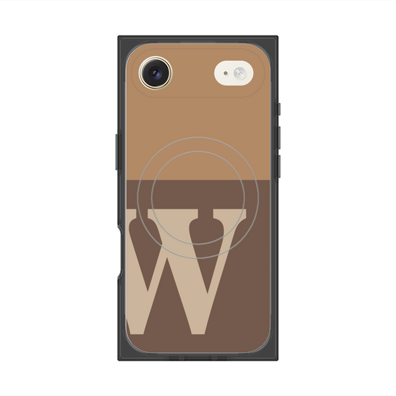 Premium Square Case with MagSafe［ Original - initial two tone - W brown ］