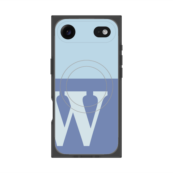 Premium Square Case with MagSafe［ Original - initial two tone - W blue ］