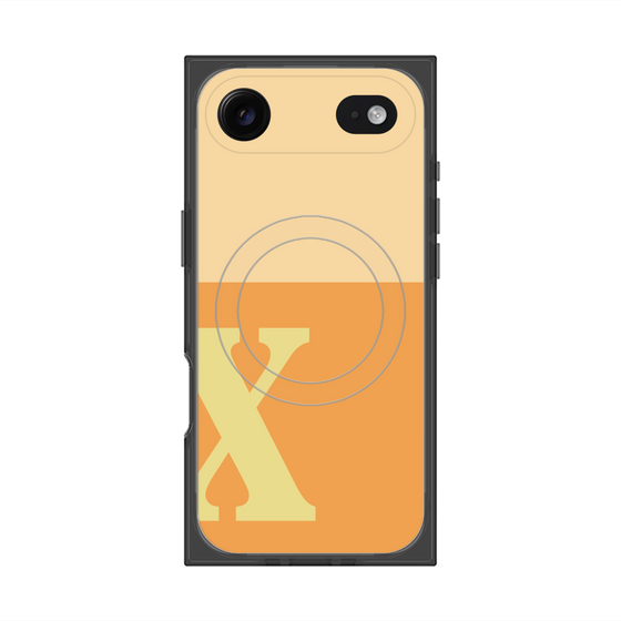 Premium Square Case with MagSafe［ Original - initial two tone - X orange ］