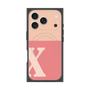 Premium Square Case with MagSafe［ Original - initial two tone - X pink ］
