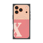 Premium Square Case with MagSafe［ Original - initial two tone - X pink ］
