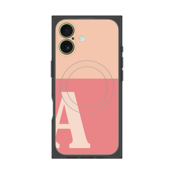 Premium Square Case with MagSafe［ Original - initial two tone - A pink ］