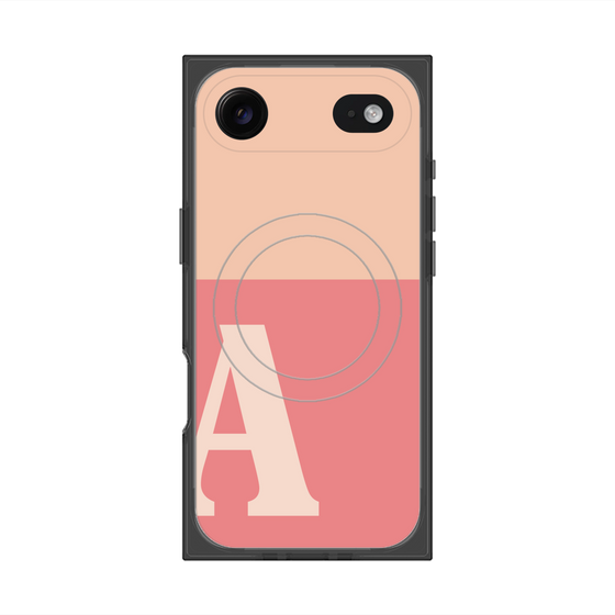 Premium Square Case with MagSafe［ Original - initial two tone - A pink ］