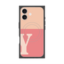 Premium Square Case with MagSafe［ Original - initial two tone - Y pink ］