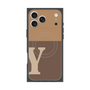 Premium Square Case with MagSafe［ Original - initial two tone - Y brown ］