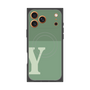 Premium Square Case with MagSafe［ Original - initial two tone - Y green ］