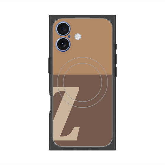 Premium Square Case with MagSafe［ Original - initial two tone - Z brown ］