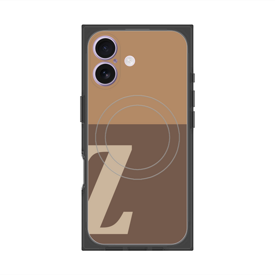 Premium Square Case with MagSafe［ Original - initial two tone - Z brown ］