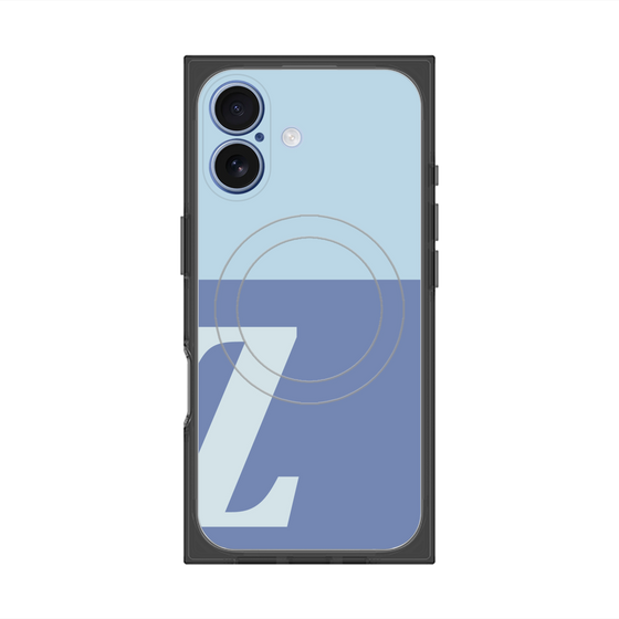 Premium Square Case with MagSafe［ Original - initial two tone - Z blue ］