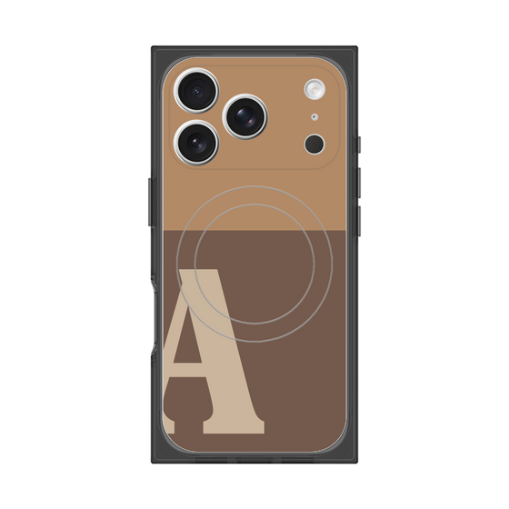 Premium Square Case with MagSafe［ Original - initial two tone - A brown ］