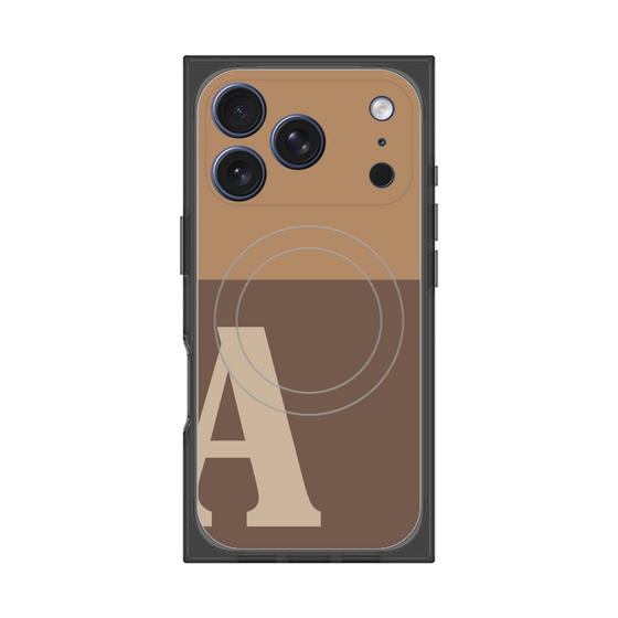 Premium Square Case with MagSafe［ Original - initial two tone - A brown ］