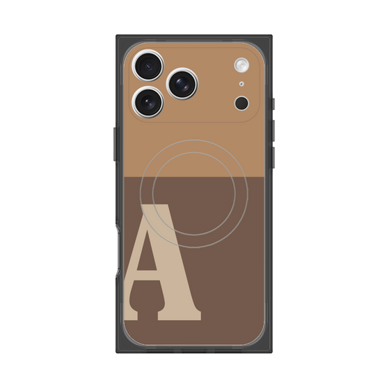 Premium Square Case with MagSafe［ Original - initial two tone - A brown ］
