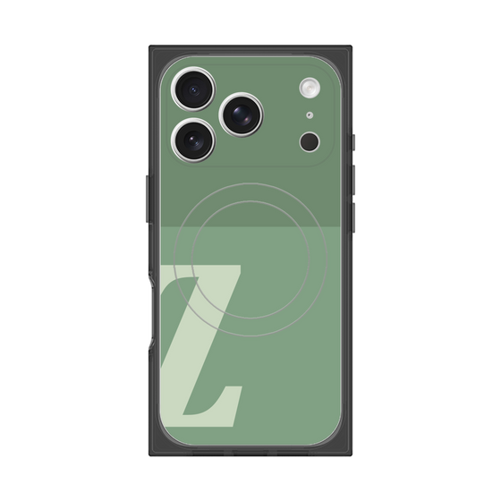 Premium Square Case with MagSafe［ Original - initial two tone - Z green ］