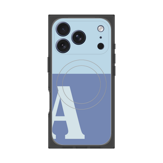 Premium Square Case with MagSafe［ Original - initial two tone - A blue ］