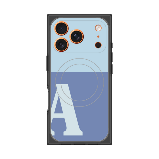 Premium Square Case with MagSafe［ Original - initial two tone - A blue ］