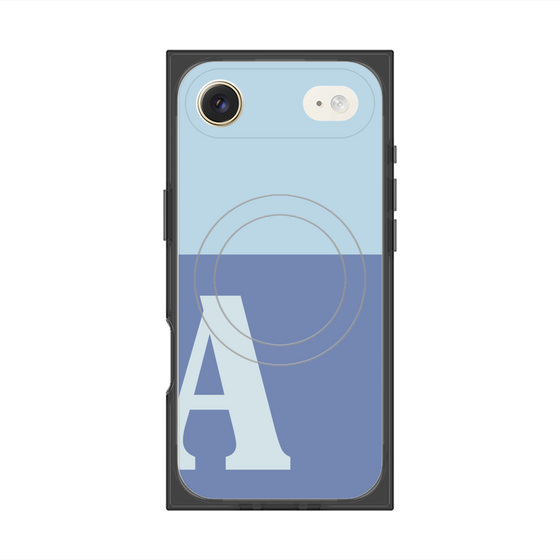 Premium Square Case with MagSafe［ Original - initial two tone - A blue ］