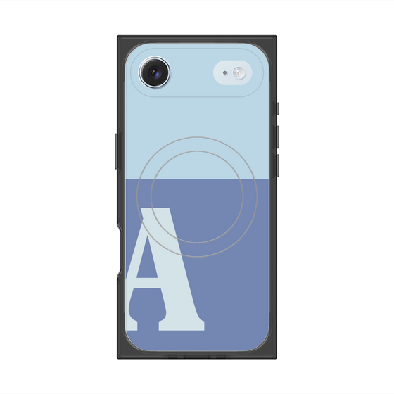 Premium Square Case with MagSafe［ Original - initial two tone - A blue ］