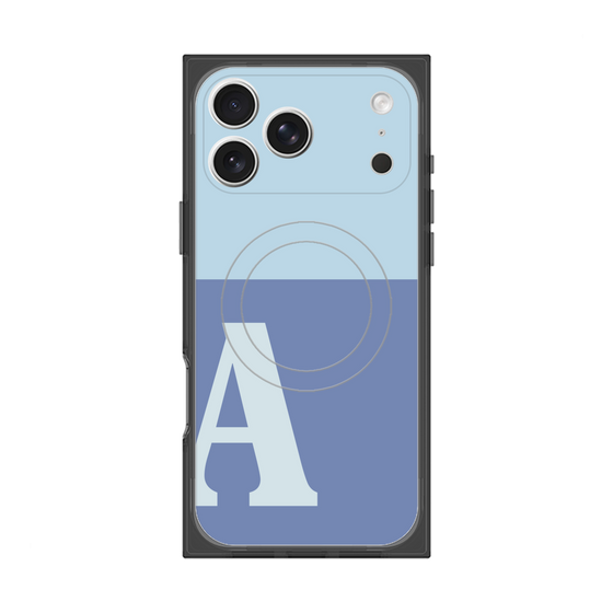 Premium Square Case with MagSafe［ Original - initial two tone - A blue ］