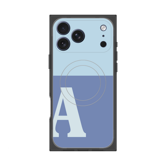 Premium Square Case with MagSafe［ Original - initial two tone - A blue ］
