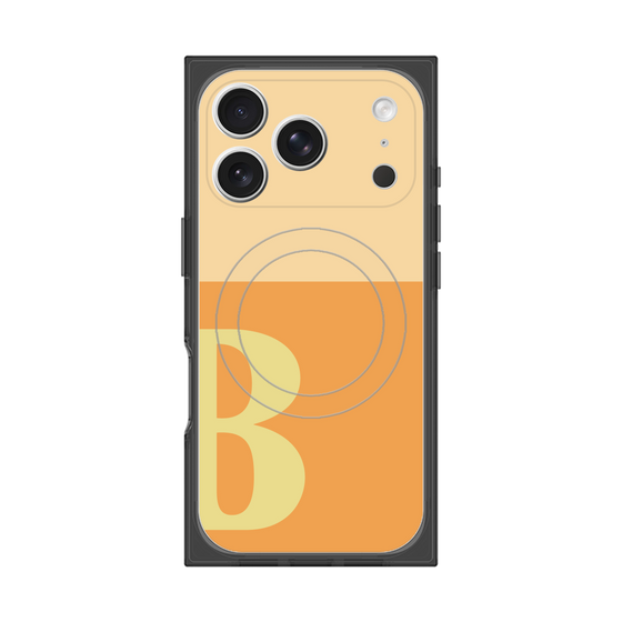 Premium Square Case with MagSafe［ Original - initial two tone - B orange ］