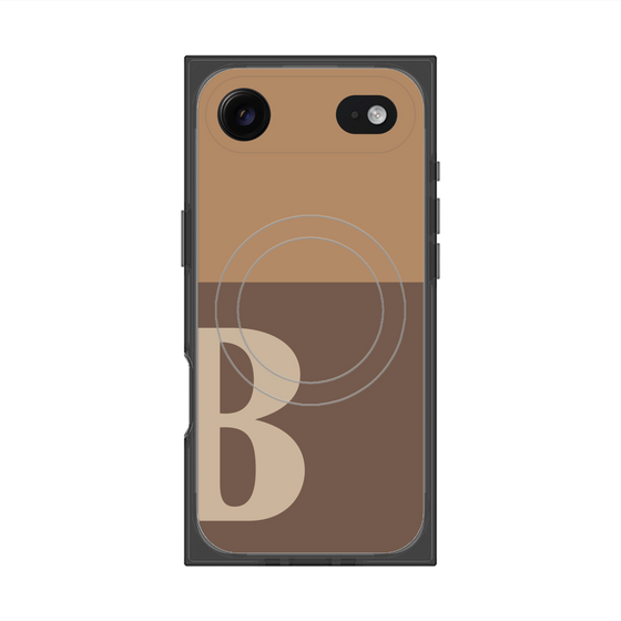 Premium Square Case with MagSafe［ Original - initial two tone - B brown ］