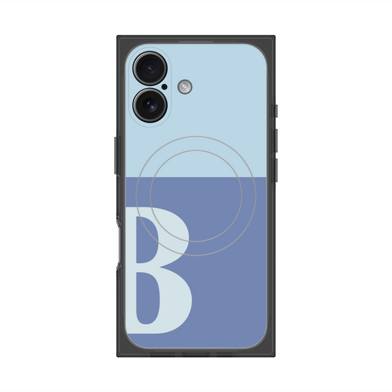 Premium Square Case with MagSafe［ Original - initial two tone - B blue ］