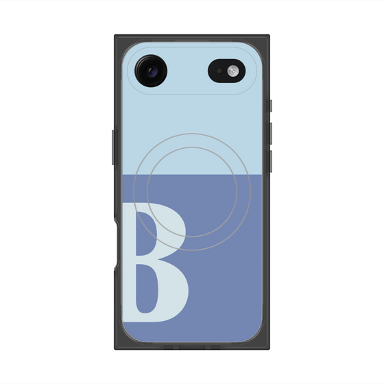 Premium Square Case with MagSafe［ Original - initial two tone - B blue ］