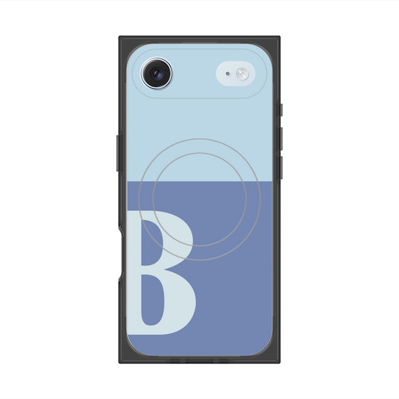 Premium Square Case with MagSafe［ Original - initial two tone - B blue ］
