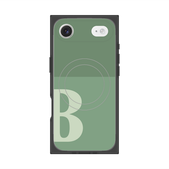 Premium Square Case with MagSafe［ Original - initial two tone - B green ］