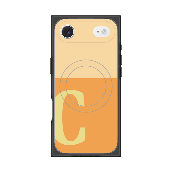 Premium Square Case with MagSafe［ Original - initial two tone - C orange ］