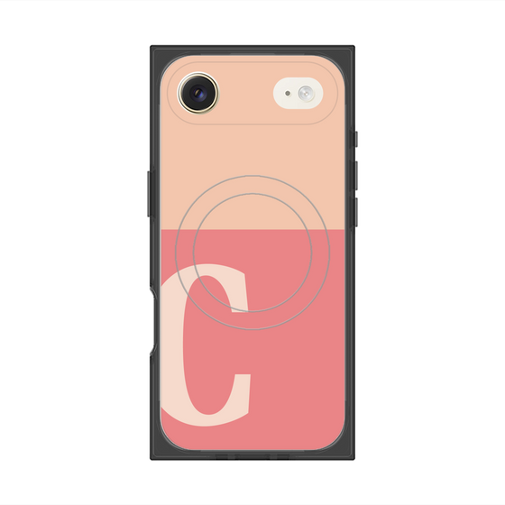 Premium Square Case with MagSafe［ Original - initial two tone - C pink ］