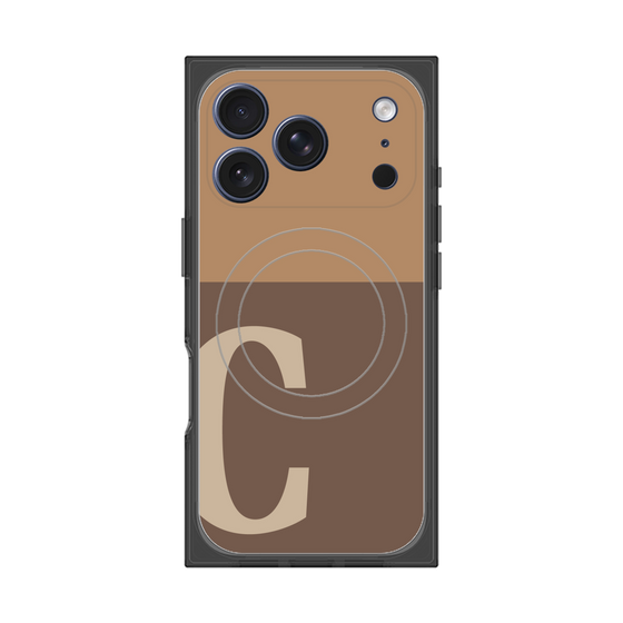 Premium Square Case with MagSafe［ Original - initial two tone - C brown ］