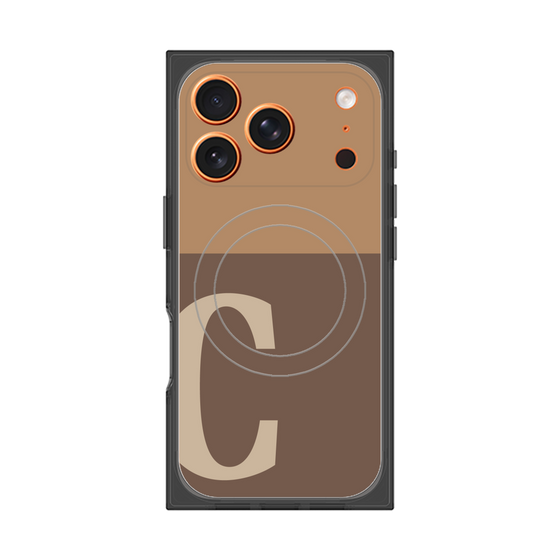 Premium Square Case with MagSafe［ Original - initial two tone - C brown ］