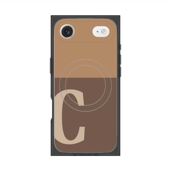 Premium Square Case with MagSafe［ Original - initial two tone - C brown ］