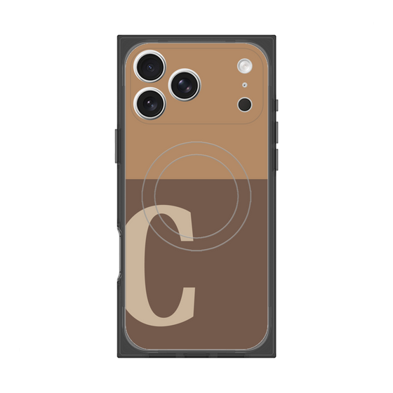 Premium Square Case with MagSafe［ Original - initial two tone - C brown ］