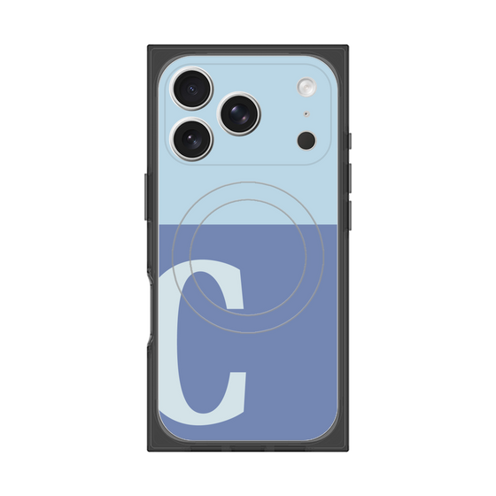 Premium Square Case with MagSafe［ Original - initial two tone - C blue ］