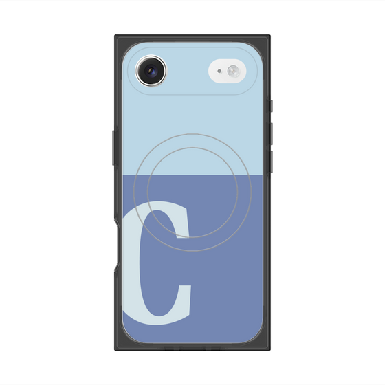 Premium Square Case with MagSafe［ Original - initial two tone - C blue ］